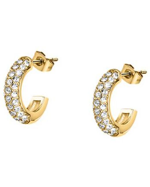Bijoux Boucles d'oreilles en acier et cristal Cleor en coloris Metallic