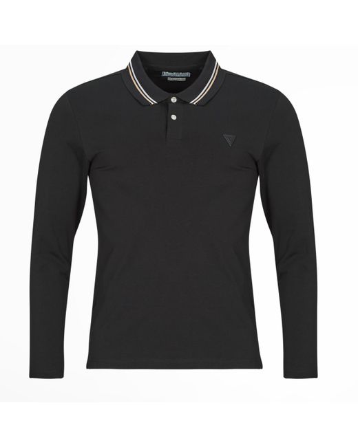 Guess Poloshirt Oliver Ls Polo in Black für Herren