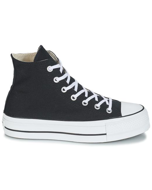 Converse Hoge Sneakers Chuck Taylor All Star Lift Canvas Hi in het Zwart -  Lyst