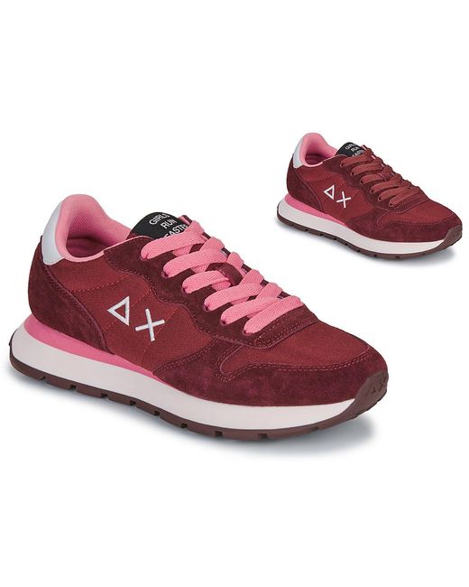 Baskets basses ALLY SOLID Sun 68 en coloris Red