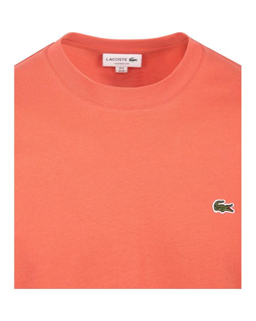 T-shirt Lacoste pour homme en coloris Orange