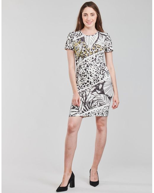 Desigual Korte Jurk Wild in het White