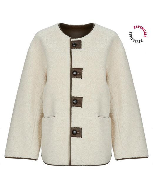 Pieces Windjack Pcjulie Reversible in het Natural