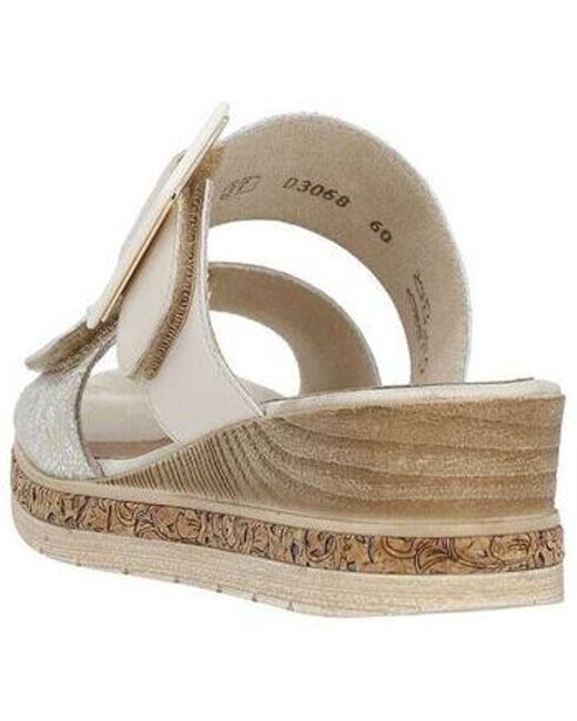 Mules D3068 60-beige combiné D3068 Remonte en coloris White