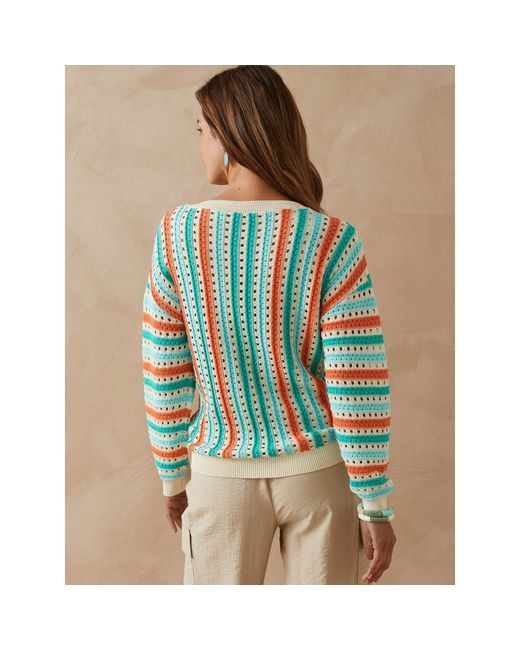 Pull Pull À Rayures Daxon en coloris Green