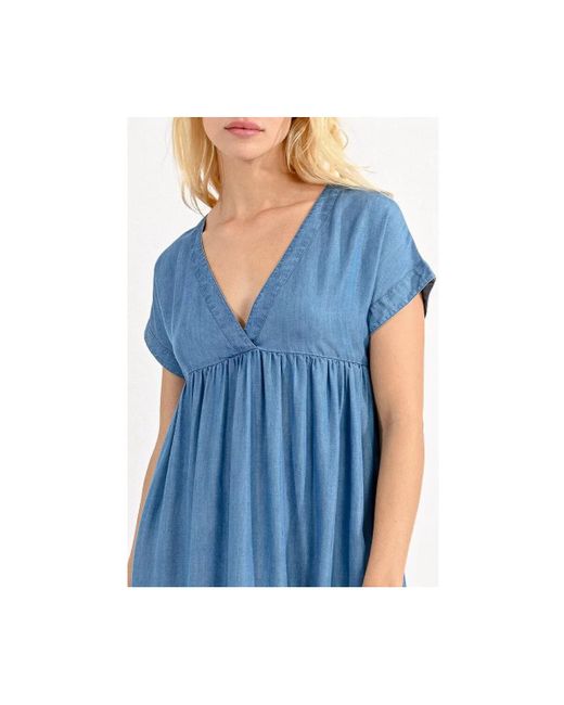 Robe - LADIES WOVEN DRESS Molly Bracken en coloris Blue