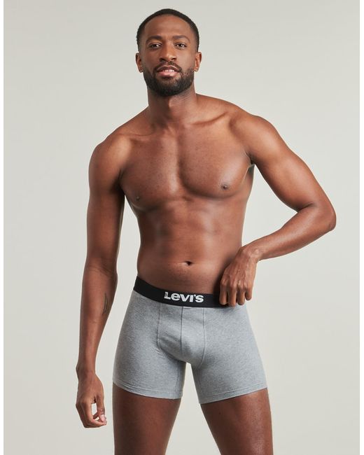 Levi's Boxers Solid Basic Boxer Brief Organic Cotton X6 in het Blue voor heren