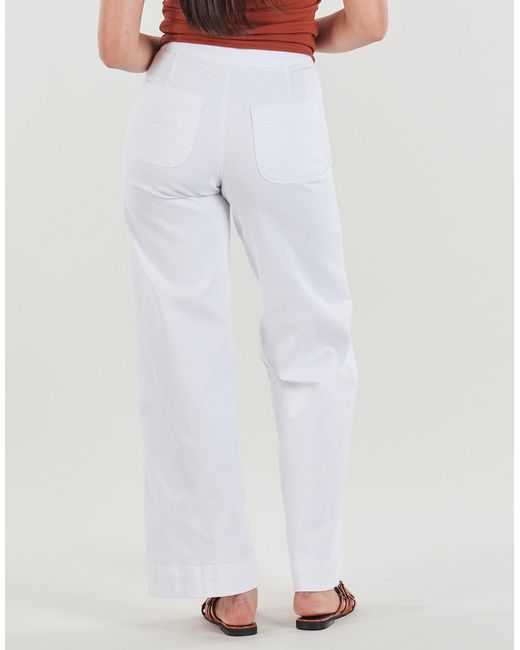 ONLY Flared/Bootcut Onlmadison Hw Button Wide in het White