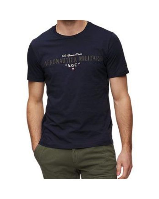 T-shirt TS2228J634 Aeronautica Militare pour homme en coloris Blue