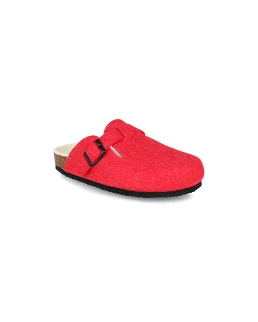 Chaussons blogg wool f Plakton en coloris Red