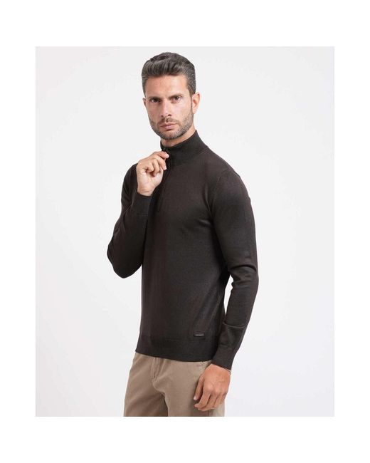 Pull Pull Demi-Zip Homme SETTE/MEZZO pour homme en coloris Black