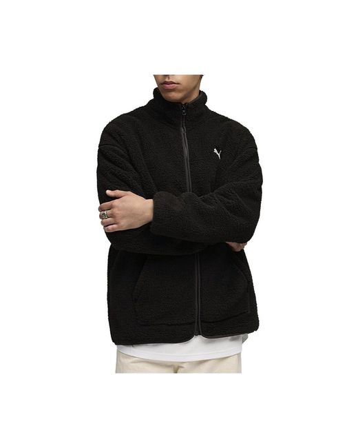Veste à capuche Essentials Elevated Relaxed Winterized Sherpa pour homme PUMA pour homme en coloris Black