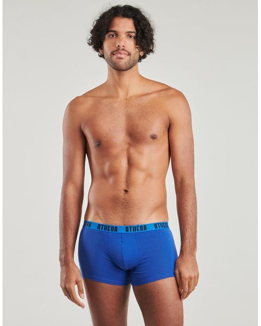 Athena Boxers Basic Color Pack De 3 in het Blue voor heren