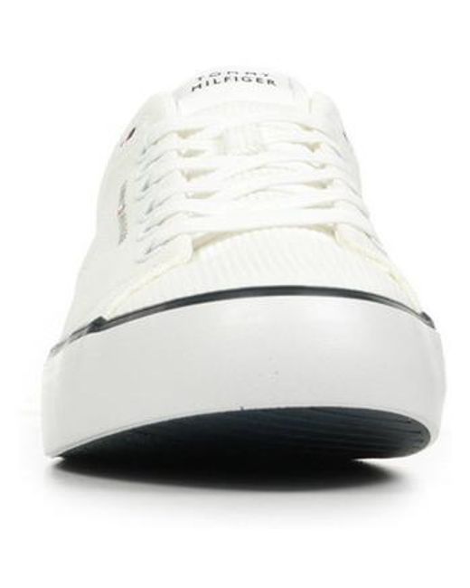 Tommy Hilfiger Lage Sneakers Hi Vulc Core Low Ii Mesh in het White voor heren