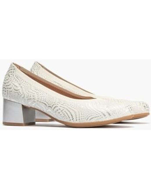 Chaussures escarpins Zapatos de salón de mujer el piel con ribete elástico con t Pitillos en coloris White