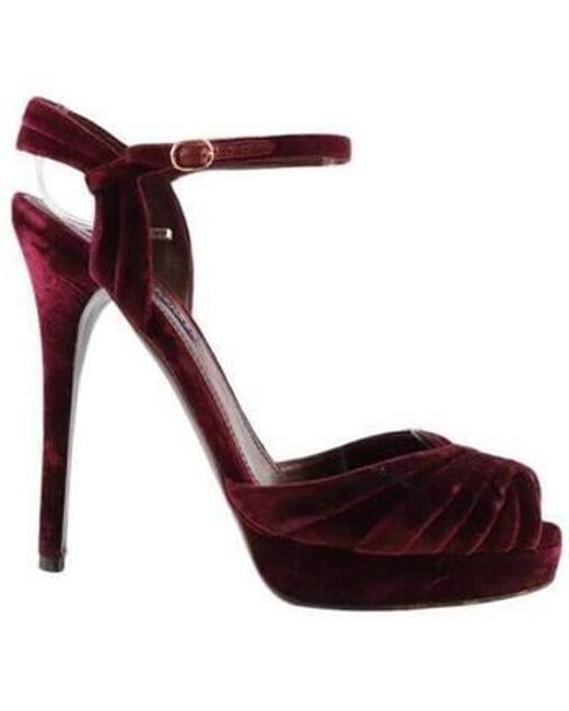 Chaussures escarpins Talons en velours Ralph Lauren en coloris Red