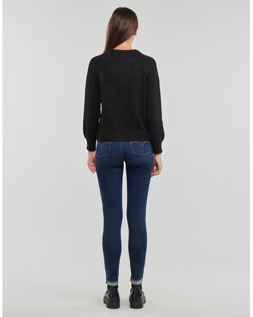 ONLY Trui Onlemma Ls Button Oneck Knt in het Black