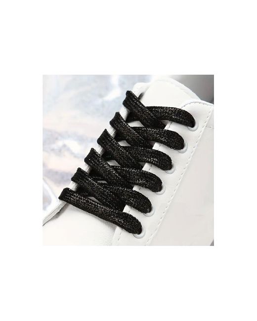 Chaussettes Paire de lacets paillettes noires 120 cm Sud Trading en coloris Blue