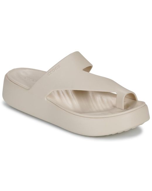 Tongs Getaway Platform Toe Loop CROCSTM en coloris White
