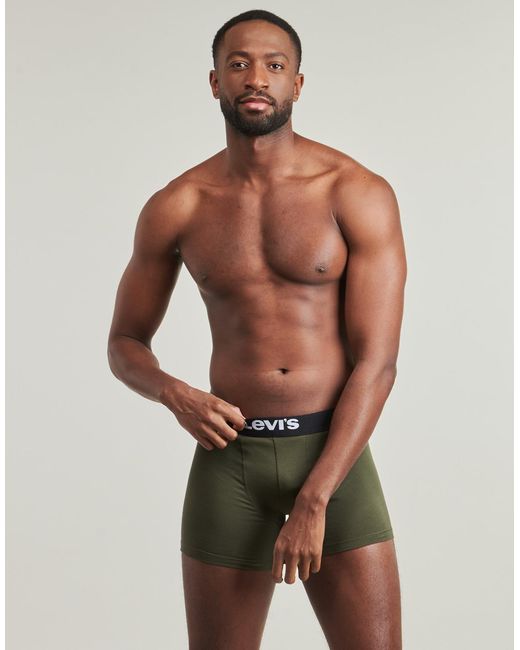 Boxers Solid Basic Boxer Organic Cotton Pack De 2 Levi's pour homme en coloris Green