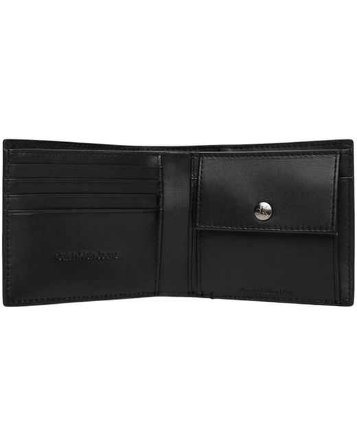 Calvin Klein Portemonnee Matte Billfold W/Coin Lv04G1066G in het Black voor heren