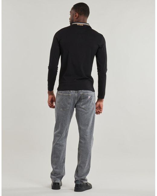 Guess Poloshirt Oliver Ls Polo in Black für Herren