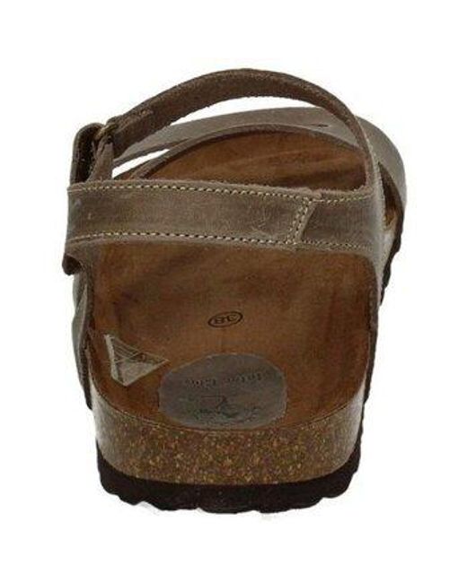 Sandales plates Interbios en coloris Brown