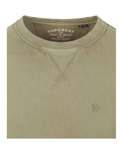 Sweat-shirt Sweater Classic Essential Vert Olive Superdry pour homme en coloris Green