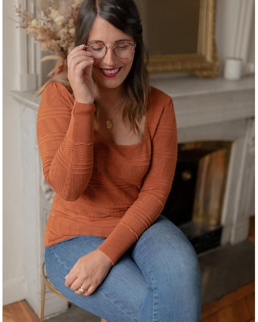 Celeste Brown Pullover Nyssa