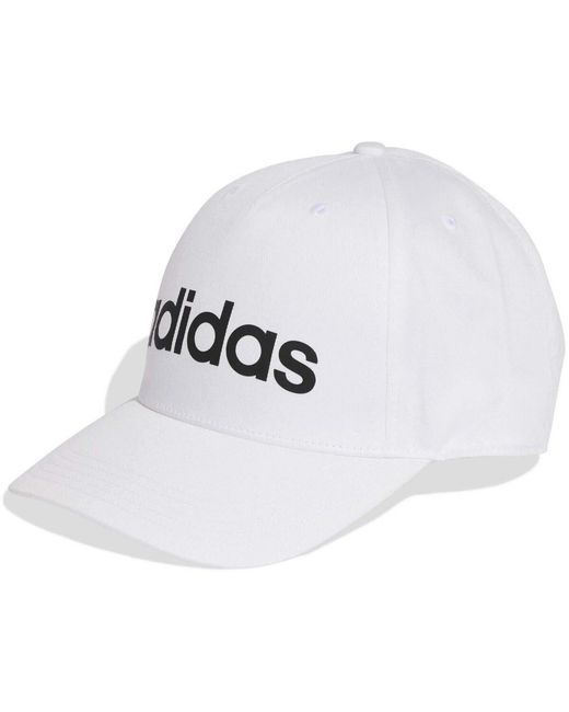 Chapeau Linear Cap Adidas en coloris White