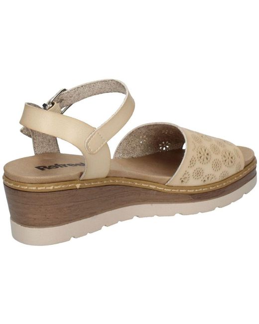 Sandales compensées Refresh en coloris Metallic