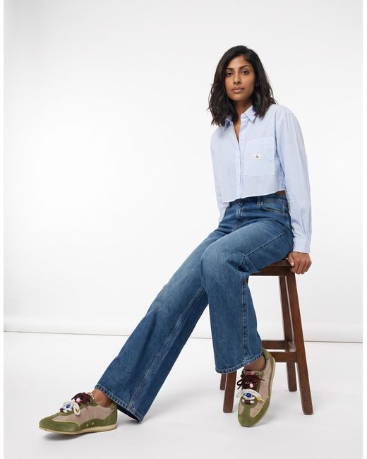 Guess Flared/Bootcut G11 Wide Leg in het Blue