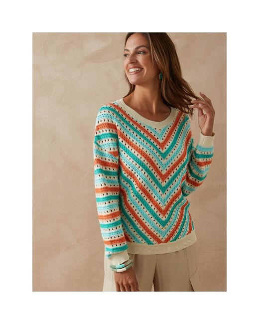 Pull Pull À Rayures Daxon en coloris Green