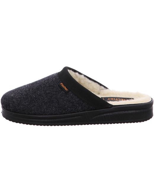 Chaussons Fischer pour homme en coloris Black