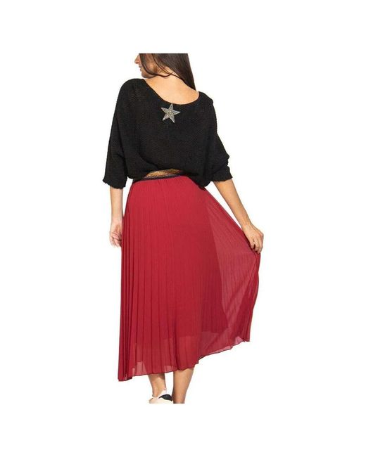 Jupes Midi 66585 Giulia Notte en coloris Red