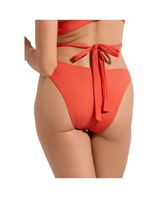 Maillots de bain Bas maillot slip de bain échancré taille basse Normandie Lisca en coloris Red