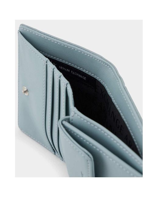 Portefeuille Portefeuille AX petit format en tissu lisse EAX en coloris Blue