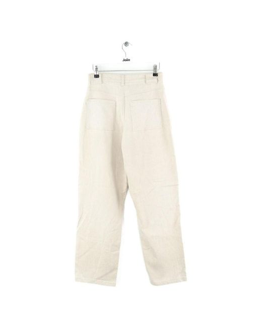 Pantalon Pantalon droit en coton écru Ba&sh en coloris Natural