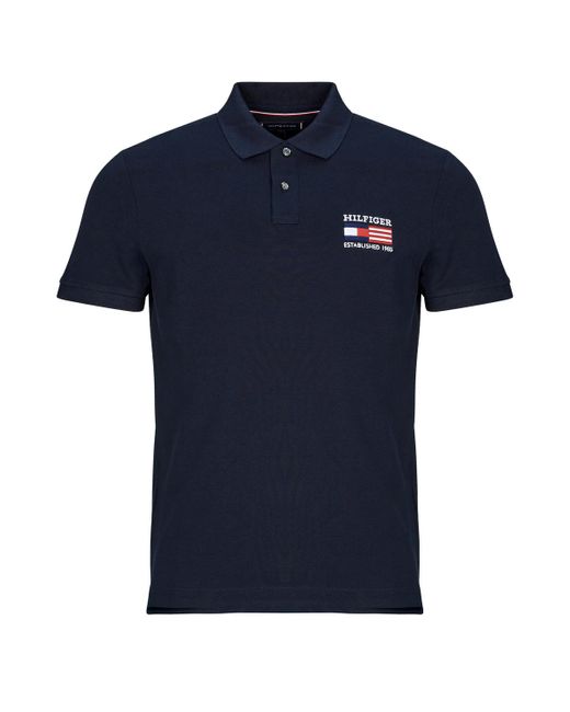 Tommy Hilfiger Poloshirt Hilfiger Flag Reg Polo in Blue für Herren