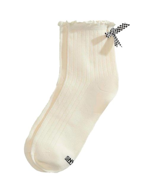 Chaussettes Bow Back Crew Vans en coloris Natural