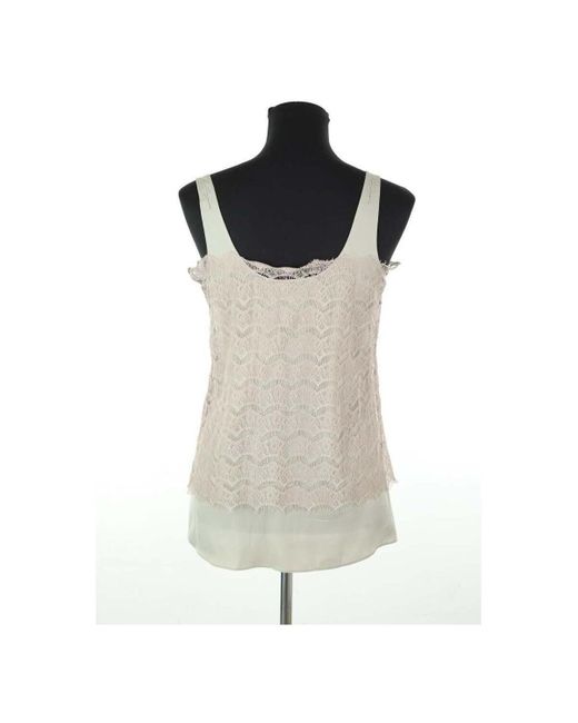 Blouses Top en soie kaki Diane von Furstenberg en coloris Multicolor