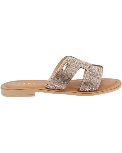 Claquettes Mules Scapa en coloris Metallic