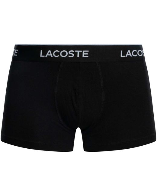 Caleçons Lot de 3 malles en coton extensible Lacoste pour homme en coloris Gray