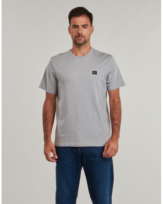 Calvin Klein T-Shirt Ss Badge 30S Jersey Classic Tee in Gray für Herren