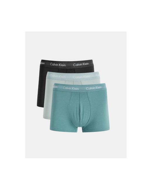 Calvin Klein Boxers 0000U2664Gq27 Low Rise Trunk 3Pk in het Blue voor heren
