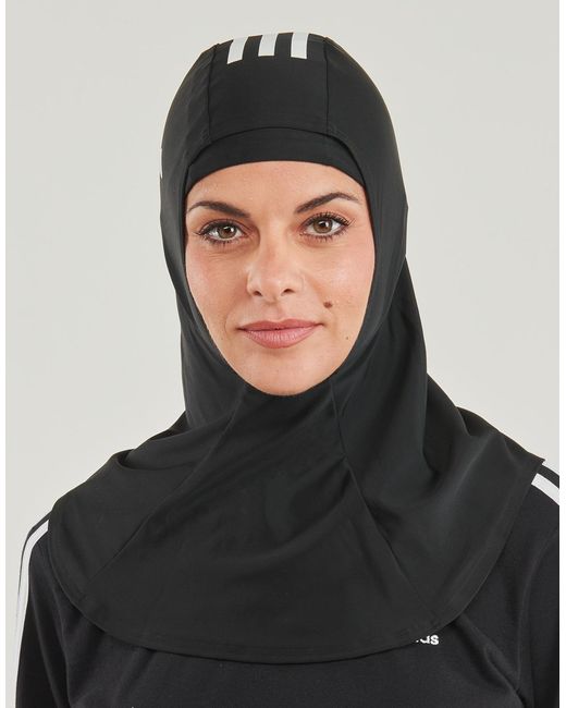 Chapeau 3-Stripes Swim Hijab Adidas en coloris Black