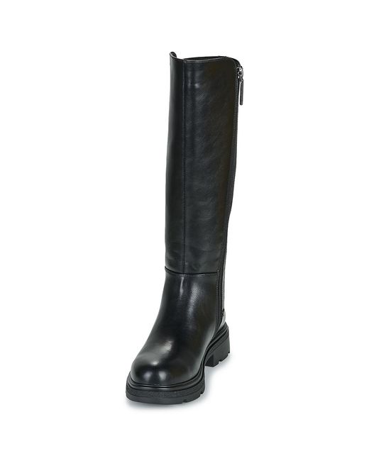 Refresh Black Flache Stiefel 172935