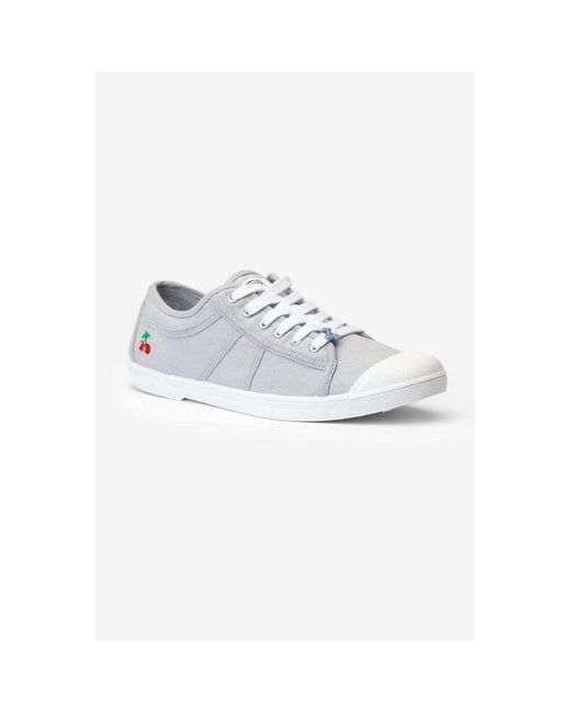 Baskets Basses Baskets Basic Grises Le Temps Des Cerises en coloris White