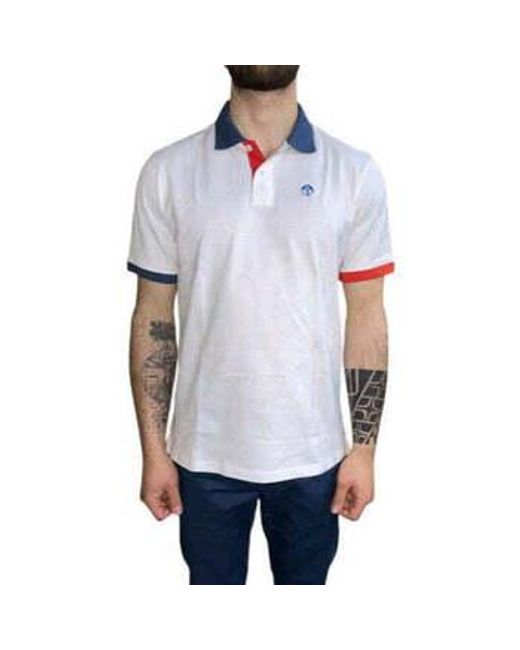 Polo North Sails pour homme en coloris White