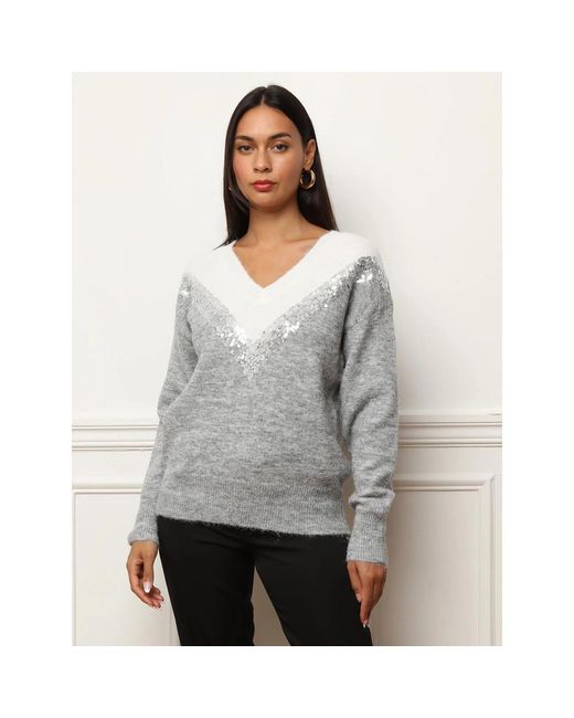 Pull Pulls Pour Femme La Modeuse en coloris Gray